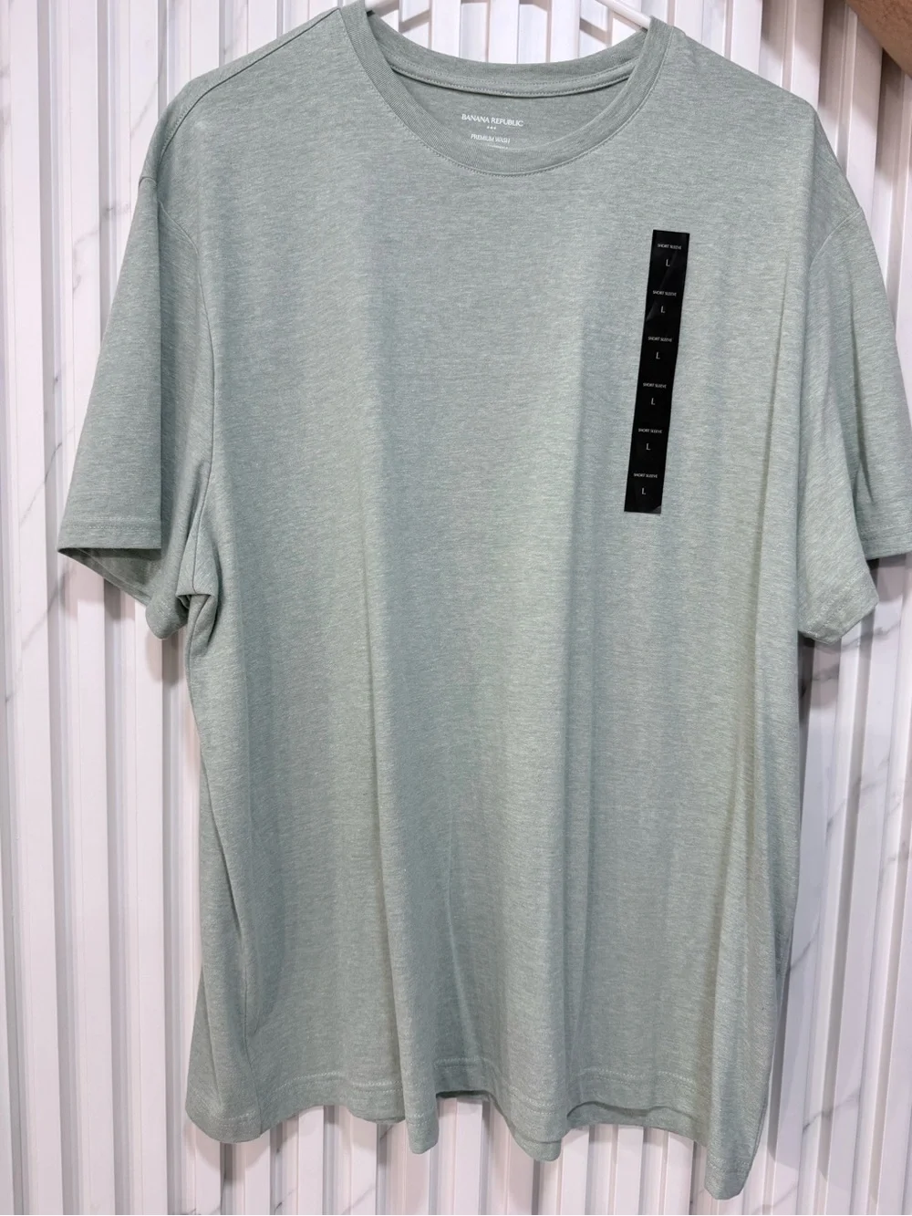 Banana Republic Men's Short Sleeve Crew Tee in Light Sage